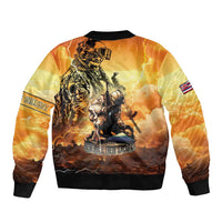 Hawaii Memorial Day Sleeve Zip Bomber Jacket Remember Their Sacrifice