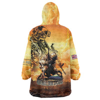 Hawaii Memorial Day Wearable Blanket Hoodie Remember Their Sacrifice LT05 - Polynesian Pride