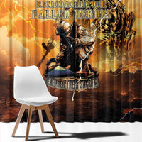 Hawaii Memorial Day Window Curtain Remember Their Sacrifice LT05 - Polynesian Pride