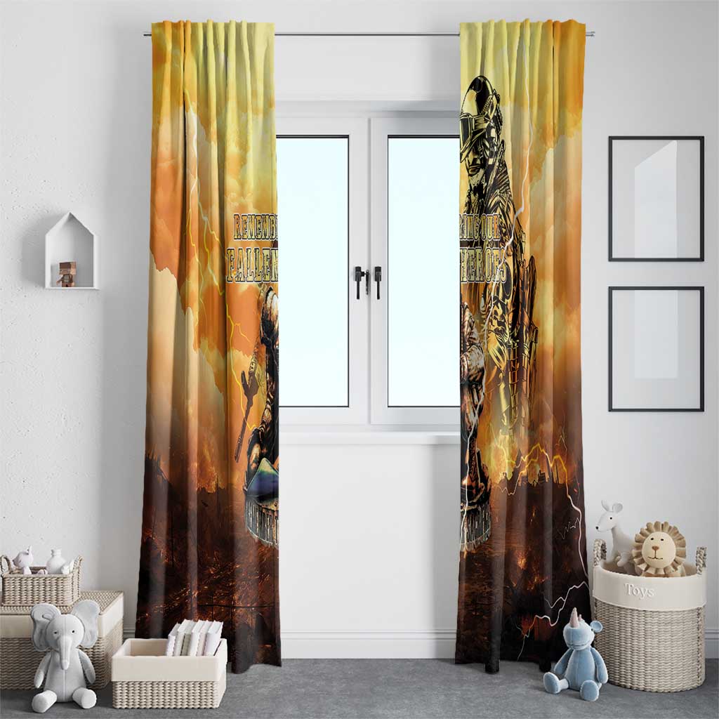 Hawaii Memorial Day Window Curtain Remember Their Sacrifice LT05 - Polynesian Pride