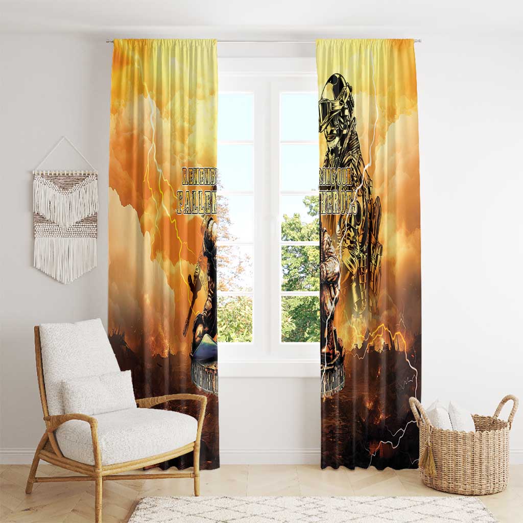 Hawaii Memorial Day Window Curtain Remember Their Sacrifice LT05 - Polynesian Pride