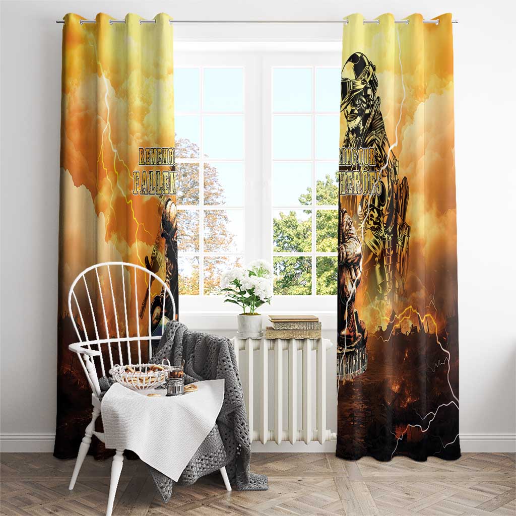 Hawaii Memorial Day Window Curtain Remember Their Sacrifice LT05 - Polynesian Pride