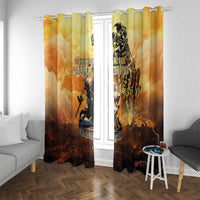 Hawaii Memorial Day Window Curtain Remember Their Sacrifice LT05 With Grommets Yellow - Polynesian Pride