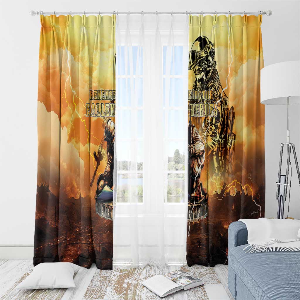 Hawaii Memorial Day Window Curtain Remember Their Sacrifice LT05 - Polynesian Pride