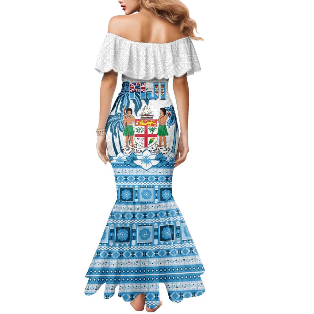Fiji 679 Constitution Day Family Matching Mermaid Dress and Hawaiian Shirt Fijian Tapa Pattern