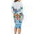 Fiji 679 Constitution Day Long Sleeve Bodycon Dress Fijian Tapa Pattern