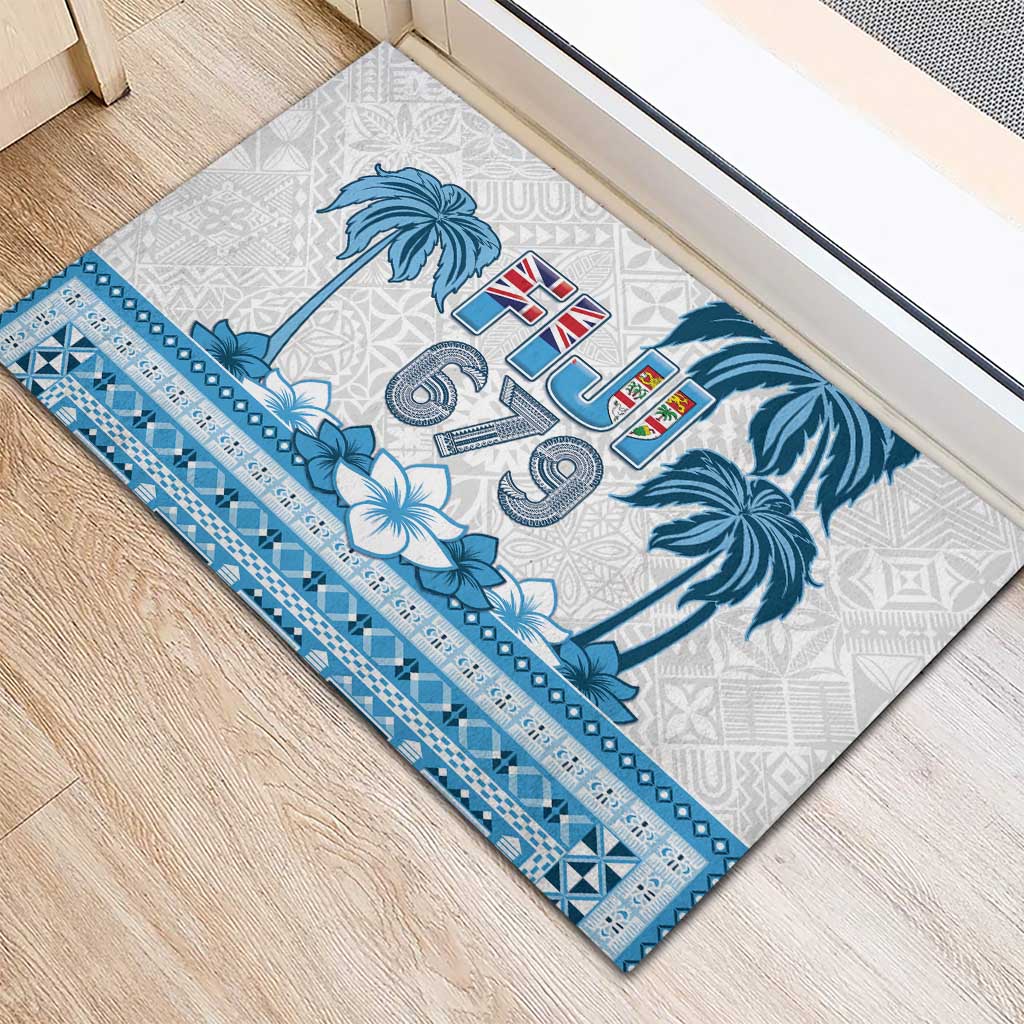 Fiji 679 Constitution Day Rubber Doormat Fijian Tapa Pattern