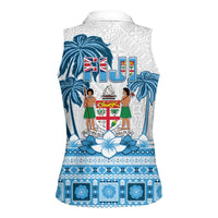 Fiji 679 Constitution Day Women Sleeveless Polo Shirt Fijian Tapa Pattern