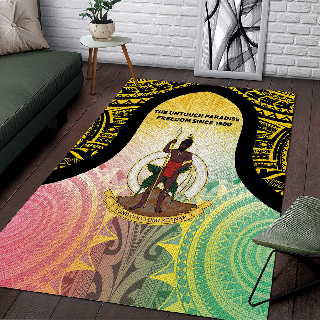 Vanuatu Independence Day Area Rug The Untouched Paradise LT05 Colorful - Polynesian Pride