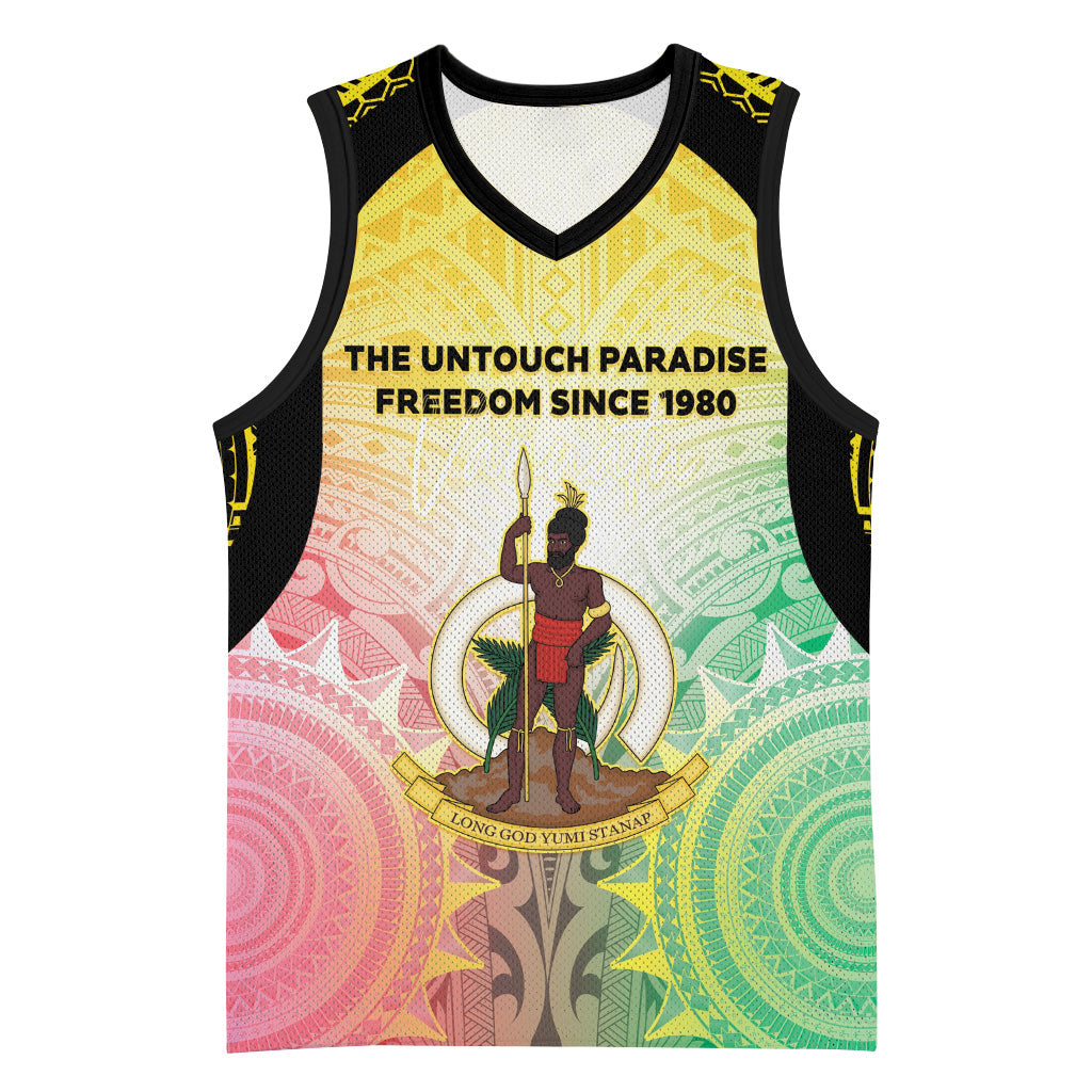 Vanuatu Independence Day Basketball Jersey The Untouched Paradise LT05 Unisex Colorful - Polynesian Pride