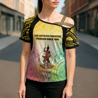 Vanuatu Independence Day Cross Shoulder Shirt The Untouched Paradise
