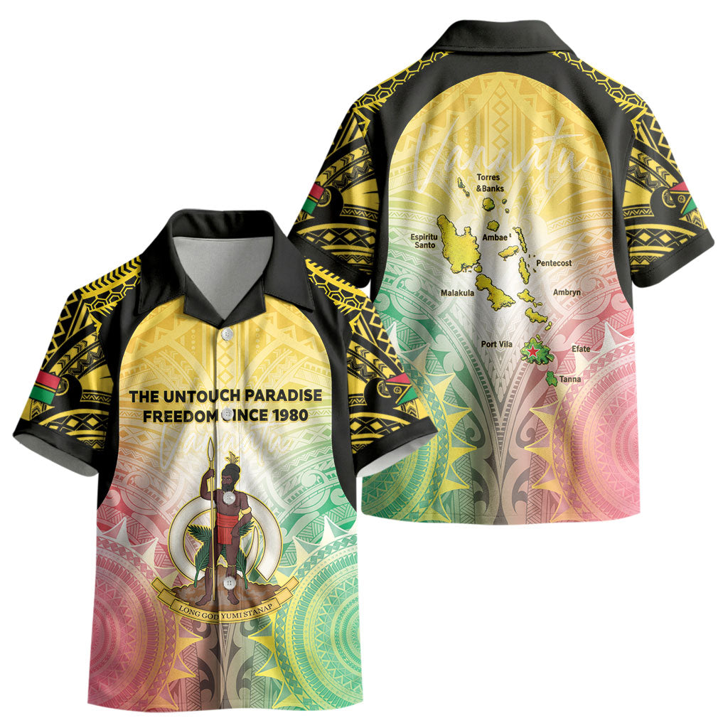 Vanuatu Independence Day Kid Hawaiian Shirt The Untouched Paradise LT05