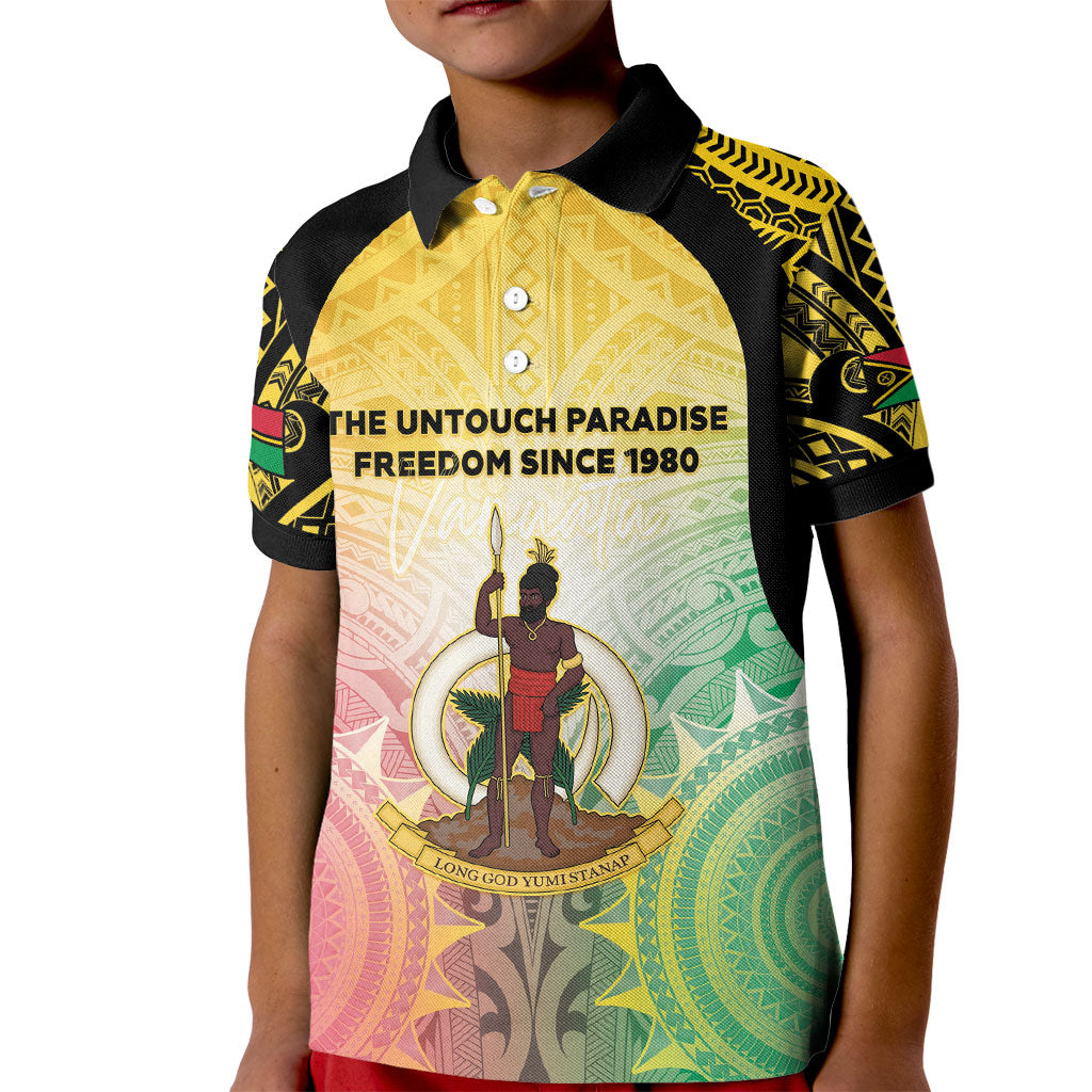 Vanuatu Independence Day Kid Polo Shirt The Untouched Paradise