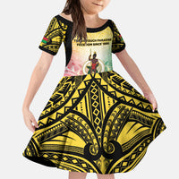 Vanuatu Independence Day Kid Short Sleeve Dress The Untouched Paradise