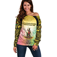 Vanuatu Independence Day Off Shoulder Sweater The Untouched Paradise
