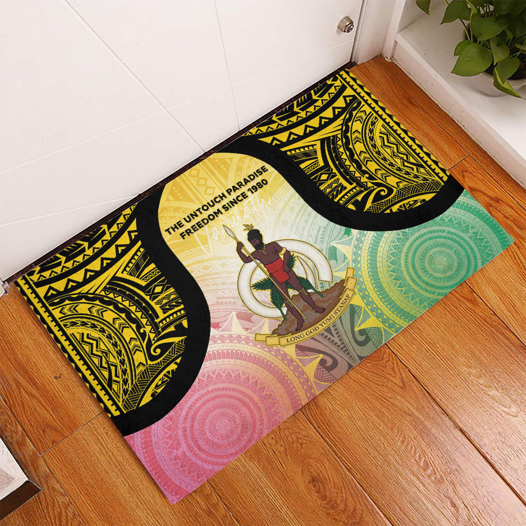 Vanuatu Independence Day Rubber Doormat The Untouched Paradise