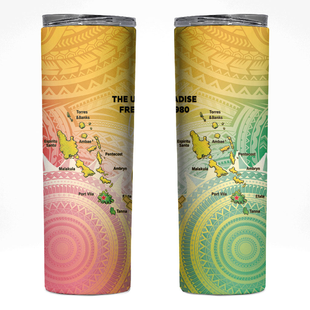Vanuatu Independence Day Skinny Tumbler The Untouched Paradise