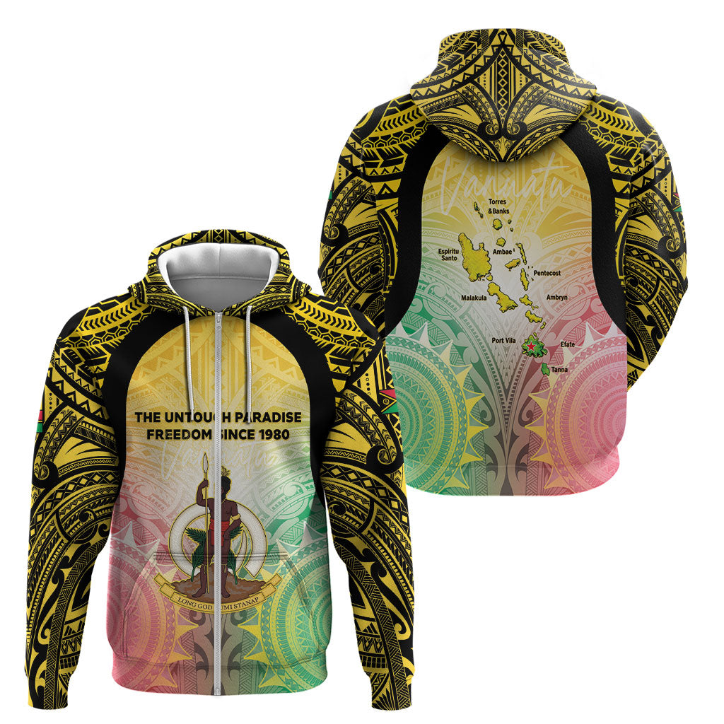 Vanuatu Independence Day Zip Hoodie The Untouched Paradise