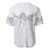 Samoa Lotu Tamaiti Baseball Jersey White Sunday Polynesian Pattern With Tropical Flowers