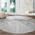 Samoa Lotu Tamaiti Round Carpet White Sunday Polynesian Pattern With Tropical Flowers