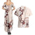 Bula Fiji Language Week Couples Matching Summer Maxi Dress and Hawaiian Shirt Fijian Tapa Pattern With Tagimoucia Flower