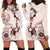 Bula Fiji Language Week Hoodie Dress Fijian Tapa Pattern With Tagimoucia Flower