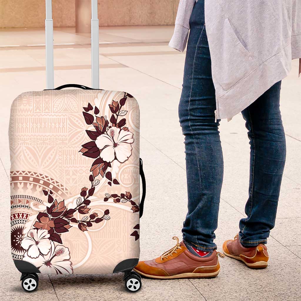 Bula Fiji Language Week Luggage Cover Fijian Tapa Pattern With Tagimoucia Flower