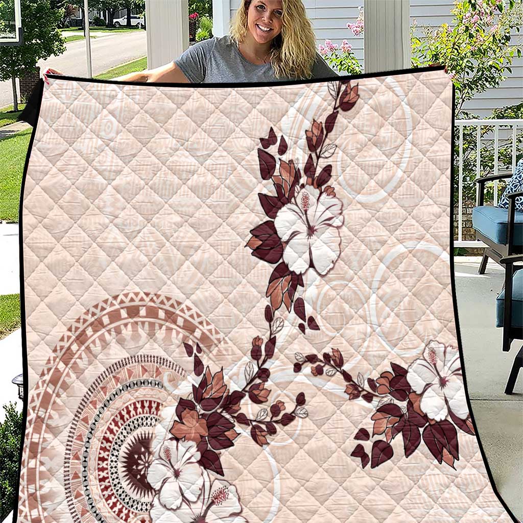 Bula Fiji Language Week Quilt Fijian Tapa Pattern With Tagimoucia Flower