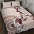 Bula Fiji Language Week Quilt Bed Set Fijian Tapa Pattern With Tagimoucia Flower