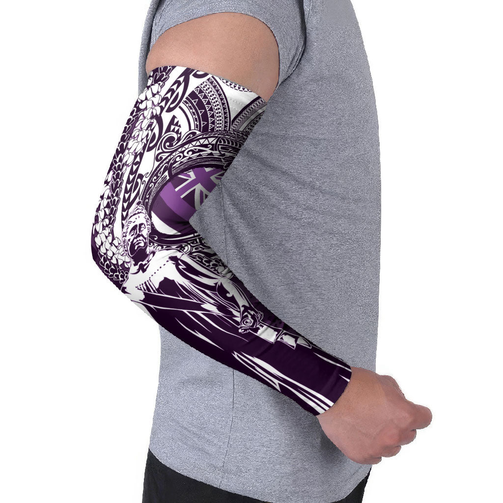 Hawaii Queen Liliuokalani Arm Sleeves Hawaiian Maile Lei Flag Style LT05 - Polynesian Pride