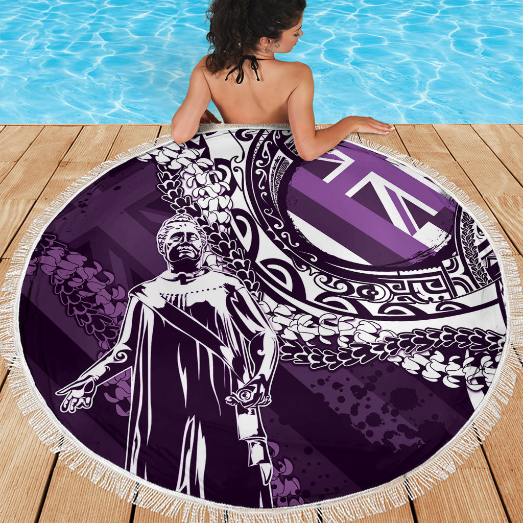 Hawaii Queen Liliuokalani Beach Blanket Hawaiian Maile Lei Flag Style LT05 - Polynesian Pride