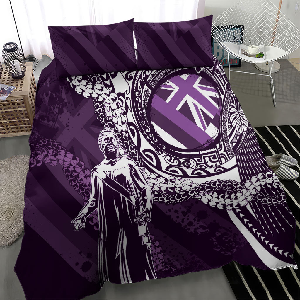 Hawaii Queen Liliuokalani Bedding Set Hawaiian Maile Lei Flag Style LT05 - Polynesian Pride