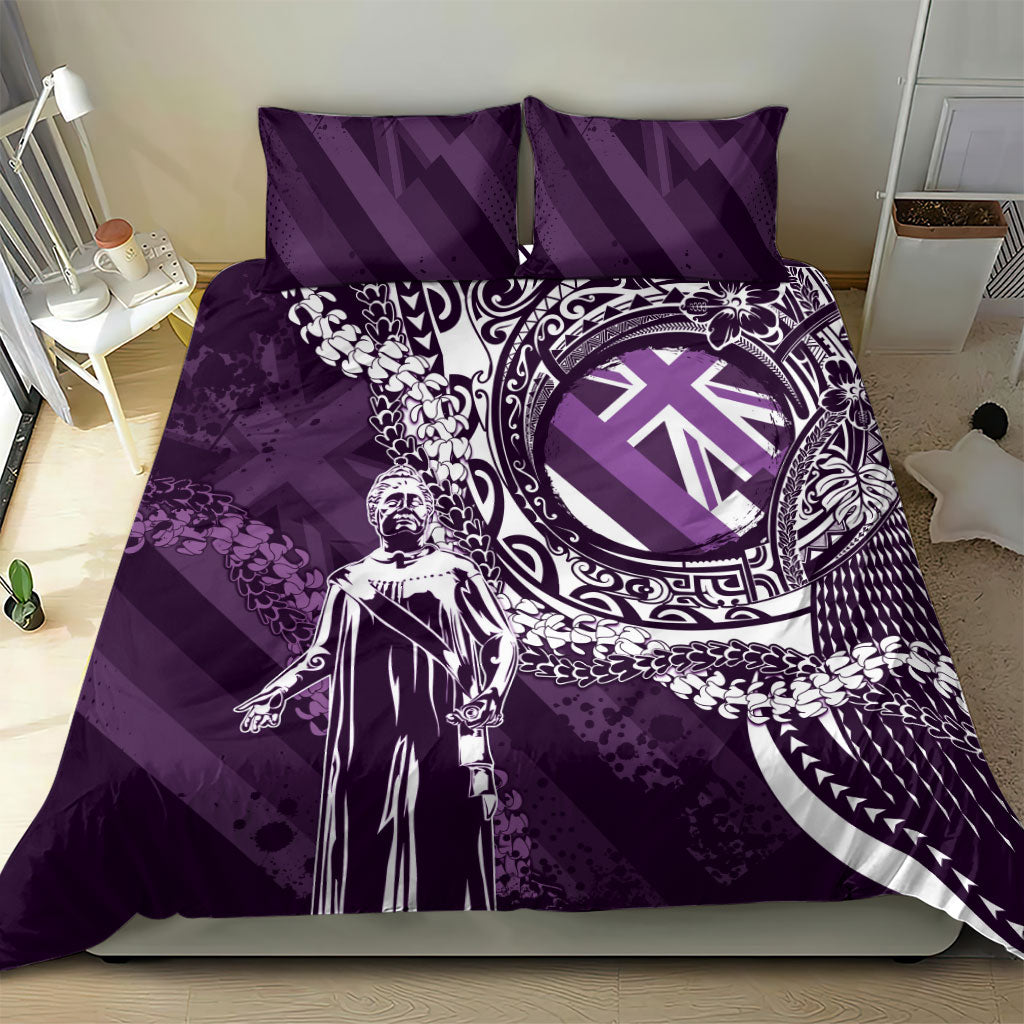Hawaii Queen Liliuokalani Bedding Set Hawaiian Maile Lei Flag Style LT05 - Polynesian Pride