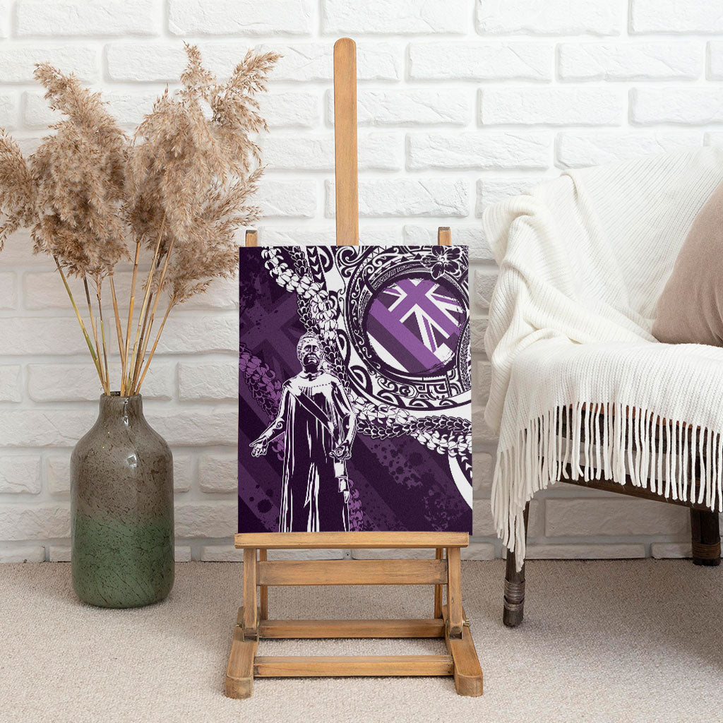 Hawaii Queen Liliuokalani Canvas Wall Art Hawaiian Maile Lei Flag Style LT05 - Polynesian Pride