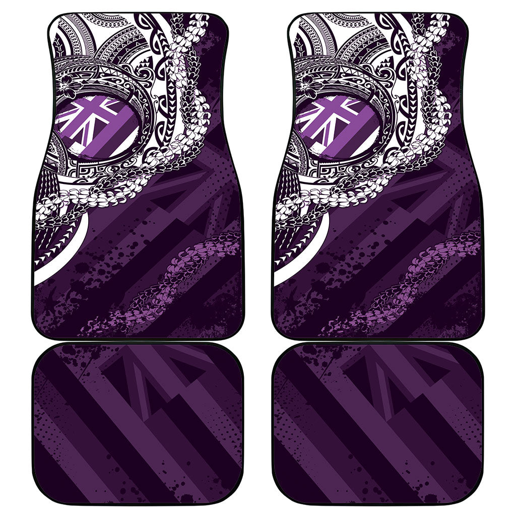 Hawaii Queen Liliuokalani Car Mats Hawaiian Maile Lei Flag Style LT05 - Polynesian Pride