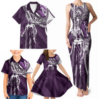 Hawaii Queen Liliuokalani Family Matching Tank Maxi Dress and Hawaiian Shirt Hawaiian Maile Lei Flag Style LT05 - Polynesian Pride