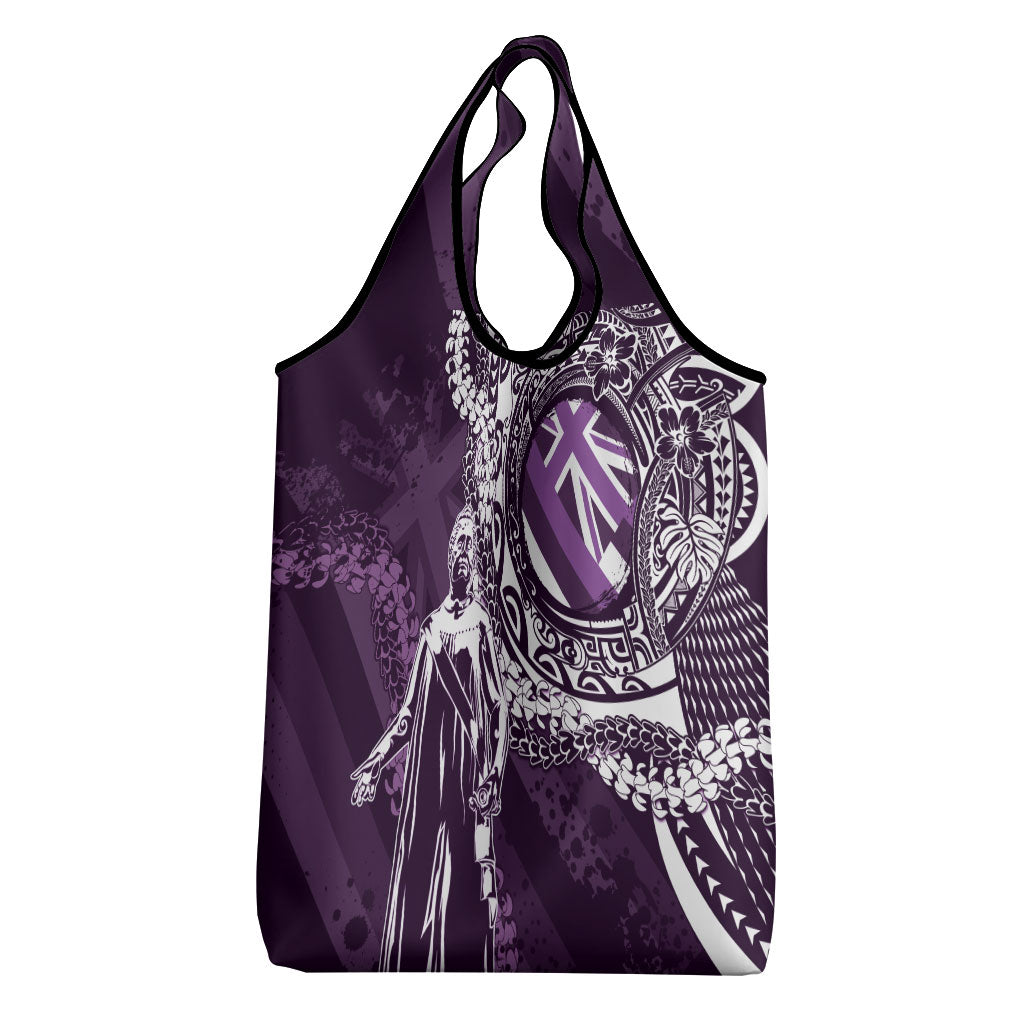 Hawaii Queen Liliuokalani Grocery Bag Hawaiian Maile Lei Flag Style LT05 - Polynesian Pride