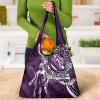 Hawaii Queen Liliuokalani Grocery Bag Hawaiian Maile Lei Flag Style LT05 - Polynesian Pride