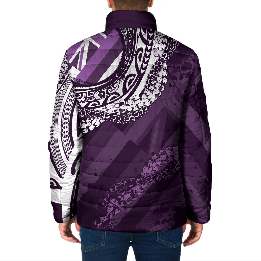 Hawaii Queen Liliuokalani Padded Jacket Hawaiian Maile Lei Flag Style LT05 - Polynesian Pride