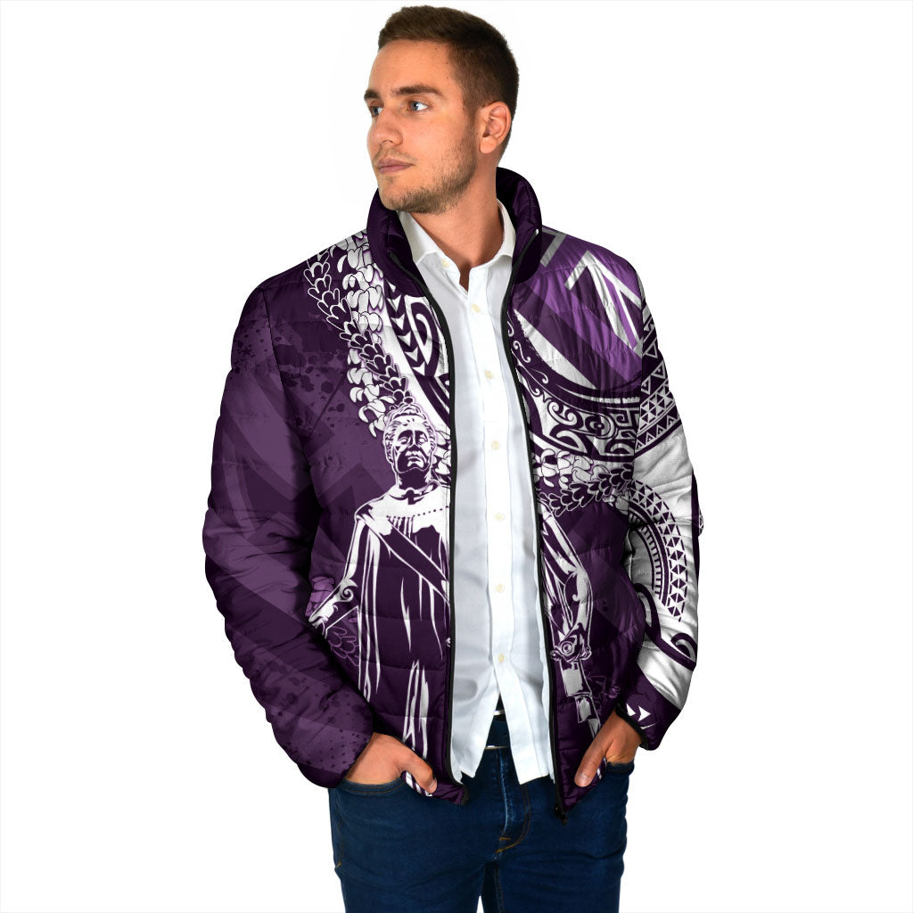 Hawaii Queen Liliuokalani Padded Jacket Hawaiian Maile Lei Flag Style LT05 - Polynesian Pride