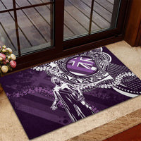 Hawaii Queen Liliuokalani Rubber Doormat Hawaiian Maile Lei Flag Style LT05 - Polynesian Pride