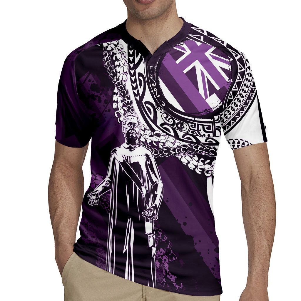 Hawaii Queen Liliuokalani Rugby Jersey Hawaiian Maile Lei Flag Style LT05 - Polynesian Pride