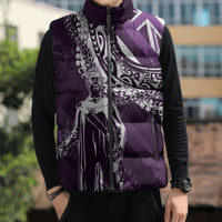 Hawaii Queen Liliuokalani Sleeveless Puffer Jacket Hawaiian Maile Lei Flag Style LT05 - Polynesian Pride