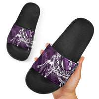 Hawaii Queen Liliuokalani Slide Sandals Hawaiian Maile Lei Flag Style LT05 - Polynesian Pride