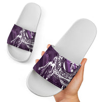 Hawaii Queen Liliuokalani Slide Sandals Hawaiian Maile Lei Flag Style LT05 - Polynesian Pride