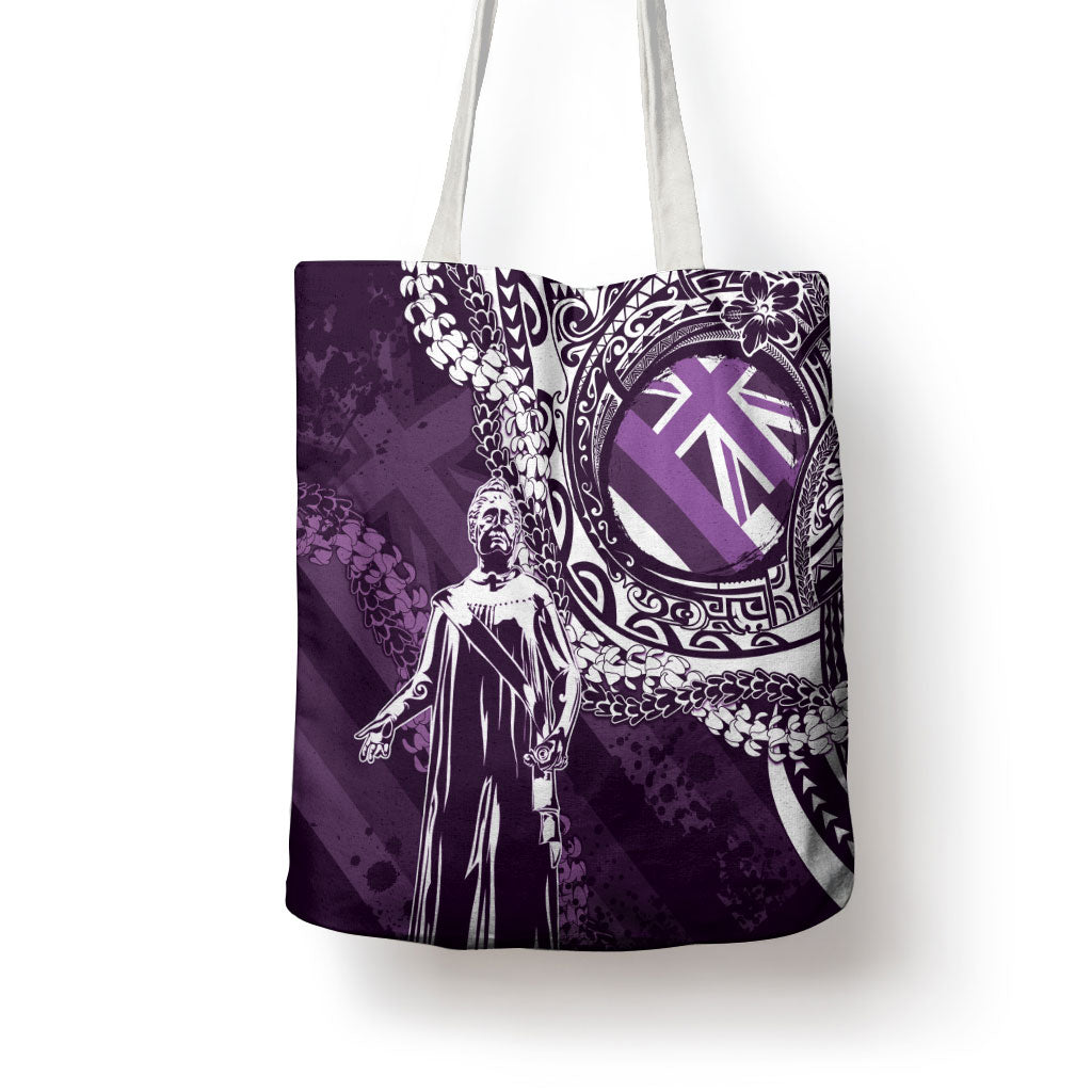 Hawaii Queen Liliuokalani Tote Bag Hawaiian Maile Lei Flag Style LT05 - Polynesian Pride