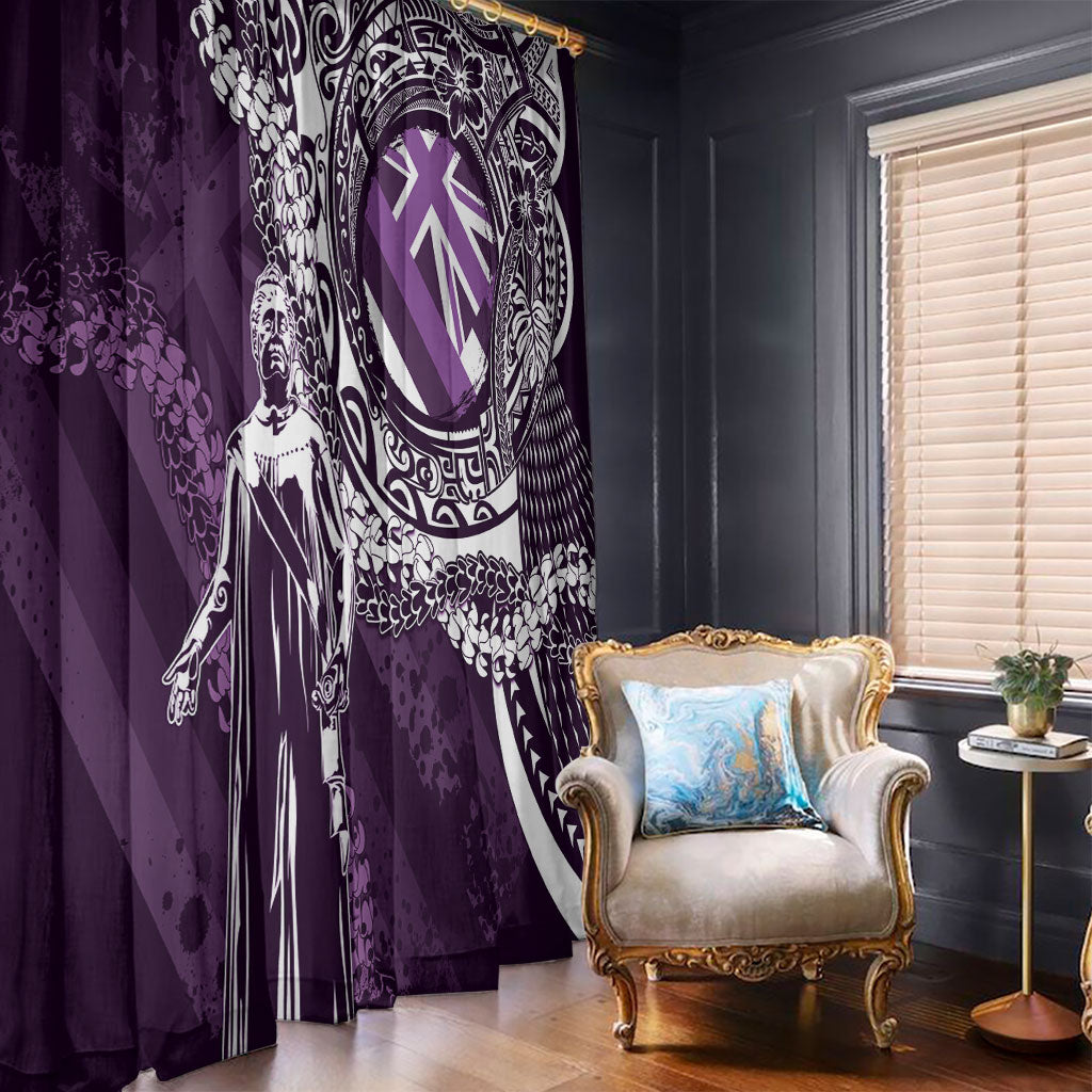 Hawaii Queen Liliuokalani Window Curtain Hawaiian Maile Lei Flag Style LT05 - Polynesian Pride