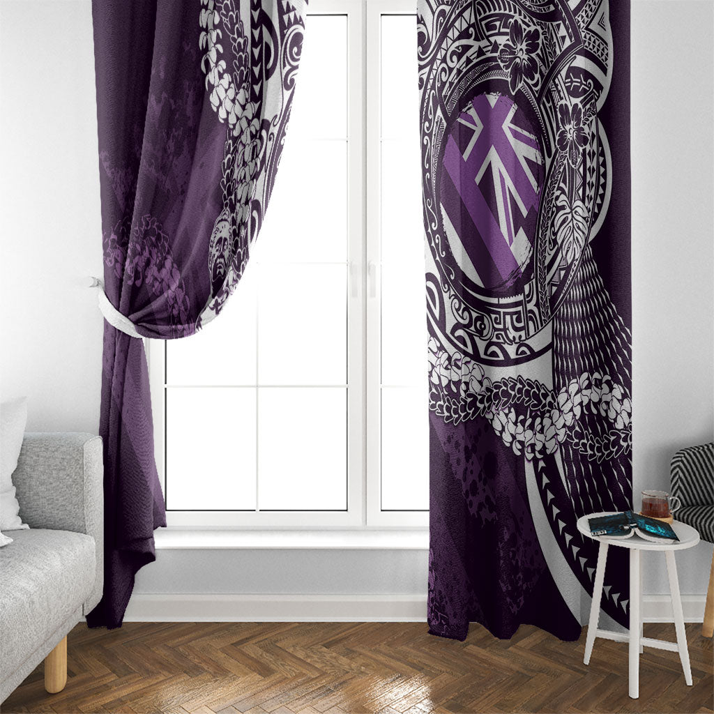 Hawaii Queen Liliuokalani Window Curtain Hawaiian Maile Lei Flag Style LT05 - Polynesian Pride
