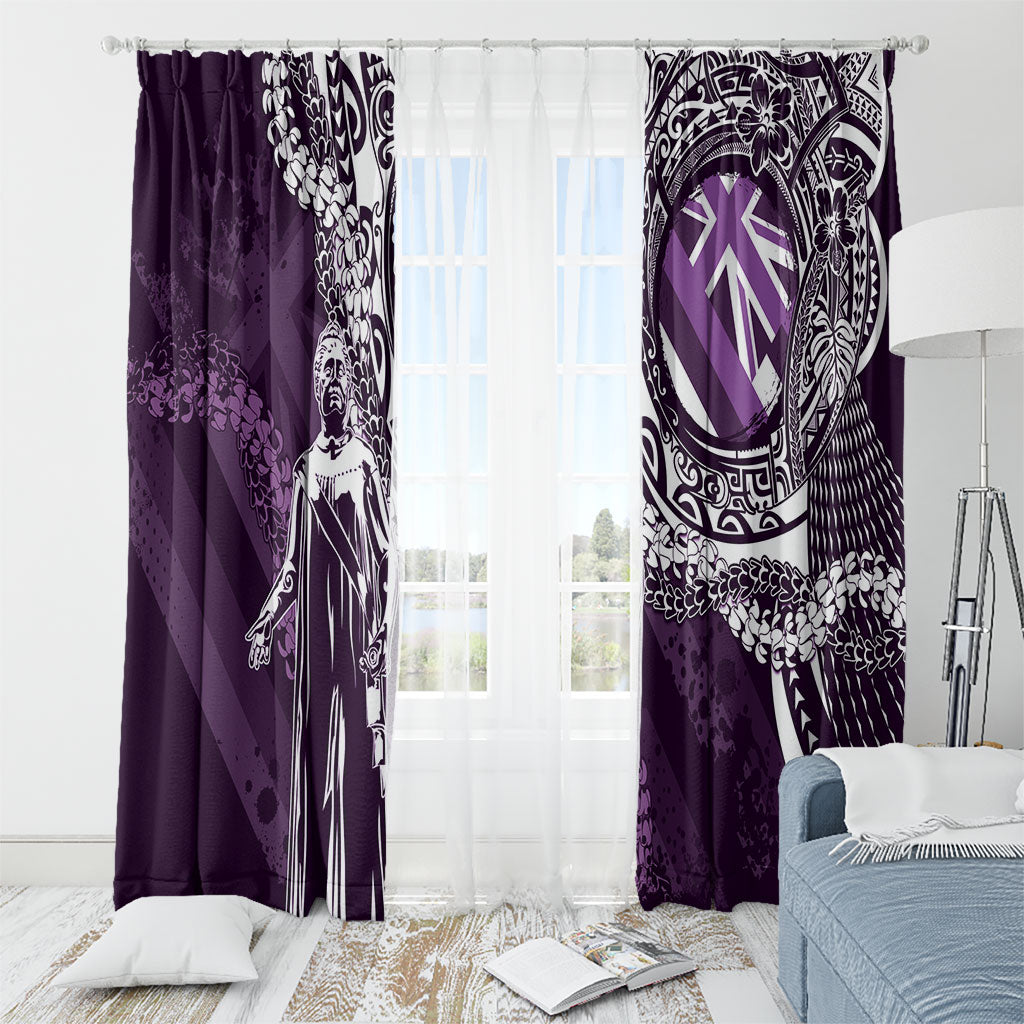 Hawaii Queen Liliuokalani Window Curtain Hawaiian Maile Lei Flag Style LT05 - Polynesian Pride