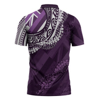 Hawaii Queen Liliuokalani Zipper Polo Shirt Hawaiian Maile Lei Flag Style LT05 - Polynesian Pride